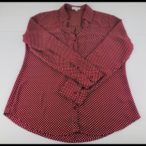 Red express shirt with white polka dots - Picture 3 of 3